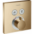 Термостат ShowerSelect, скрытого монтажа, для 2 потребителей, шлиф бронз., 15763140