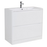 Тумба под раковину напольная с двумя выкатными ящиками ACQUA Bianco Lucido 800x450x810 BelBagno