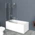 Душевая шторка на ванну UNO-V-11-100/150-C-Cr BelBagno