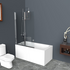 Душевая шторка на ванну UNO-V-2-100/150-C-Cr BelBagno