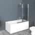 Душевая шторка на ванну UNO-V-2-90/150-P-Cr-R BelBagno