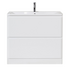 Тумба под раковину напольная с двумя выкатными ящиками ALBANO Bianco Lucido 900x450x810 BelBagno