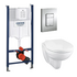 Инсталляция Grohe Rapid SL (кнопка квадрат) + Унитаз подвесной с микролифтом Lecico Perth Grohe