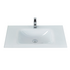 Стеклянная раковина белая глянцевая 91x46.5x14.5 BB910/465-LV-VTR-BL BelBagno
