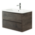 Тумба под раковину подвесная с двумя выкатными ящиками ALBANO-CER Robere Nature Grigio 770x444x500