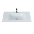 Стеклянная раковина белая глянцевая 101x46.5x14.5 BB1010/465-LV-VTR-BL BelBagno