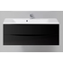 Тумба под раковину подвесная с двумя выкатными ящиками MARINO Nero Lucido 1100x450x500 BelBagno