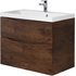 Тумба под раковину подвесная с двумя выкатными ящиками MARINO-H60 Rovere Moro 1000x445x600 BelBagno