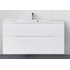 База под раковину подвесная, Bianco Lucido, 1200x450x600, MARINO-H60-1200-2C-SO-BL-P