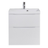 Тумба под раковину подвесная с двумя выкатными ящиками MARINO-H60 Bianco Lucido 600x450x600 BelBagno