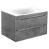 База под раковину Fine 800 подвесная, 2 выкатных ящика soft close, Beton VMC-2F800BT Vincea