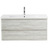 Тумба под раковину подвесная с двумя ящиками ALBANO-CER Rovere Vintage Bianco 1020x444x500 BelBagno