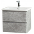 Тумба под раковину подвесная с двумя ящиками ALBANO-CER Cemento Verona Grigio 570x444x500 BelBagno