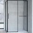 Душевой уголок Slim Soft 110х80, черный, стекло прозрачное VSR-1SS8011CLB Vincea