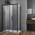 Душевой уголок Soft 140х90, черный, стекло прозрачное VSR-3SO9014CLB Vincea