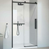 Душевая дверь Como Soft 110, черный, стекло прозрачное VDS-1CS110CLB Vincea